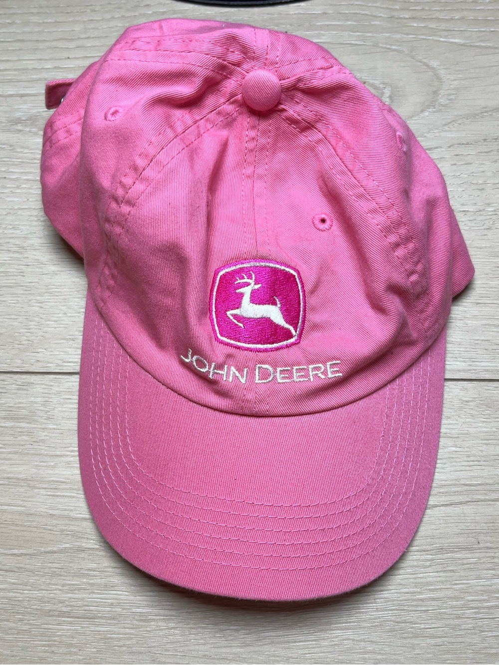 John Deere Pink Logo Baseball Cap with rare pink logo
